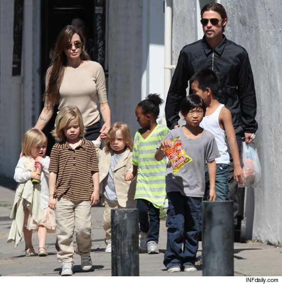 Angelina Jolie and Brad Pitt’s children are very unruly say family insiders who are also worried about the kids’ health and hygiene photo