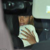 Beyoncé, Jay-Z and their little girl Blue Ivy enjoyed a lunch together at trendy restaurant Nobu