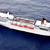 Costa Allegra, the stricken Italian cruise ship has docked in the Indian Ocean islands of the Seychelles