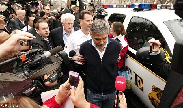 George Clooney has been arrested for civil disobedience at a protest outside the Sudanese Embassy in Washington
