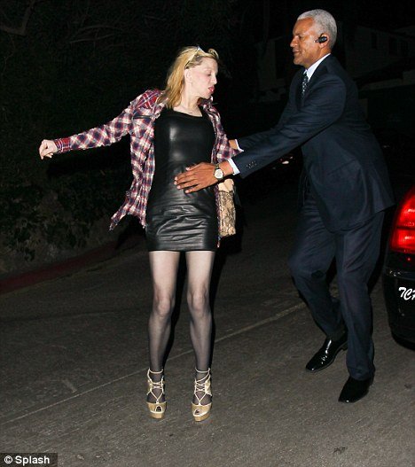 In January 2012, Courtney Love was snapped stumbling out of a Golden Globes party in West Hollywood, California