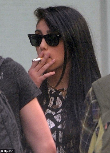 Lourdes Leon, Madonna's teenage daughter, was pictured smoking a cigarette at the age of 15