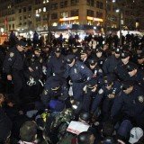 New York police cleared Zuccotti Park where the Occupy Wall Street movement was born six months ago and made several arrests