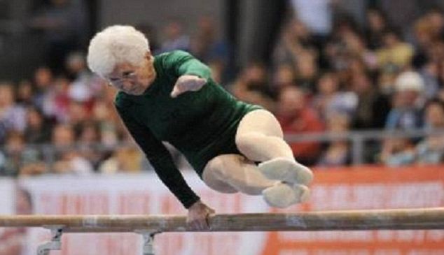 Octogenarian Johanna Quaas showed off her skills at the 2012 Cottbus World Cup in Germany photo
