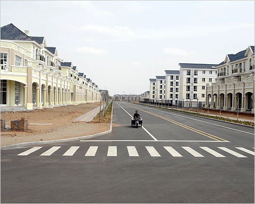 Ordos is a new city in Inner Mongolia that stands largely empty after the great Chinese building boom