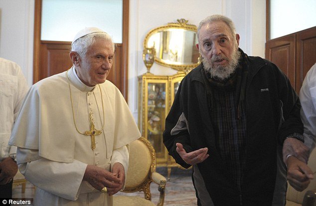 Pope Benedict XVI and the former Cuban leader Fidel Castro had a meeting today for the first time after the Pontiff saying mass in Havana