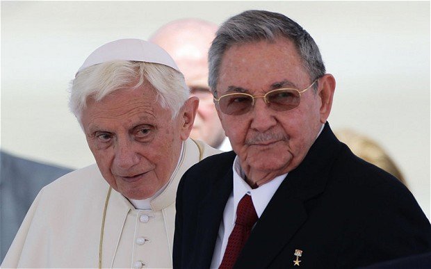 President Raul Castro said Cuba shared the Pope Benedict's concerns over global poverty, inequality and environmental destruction