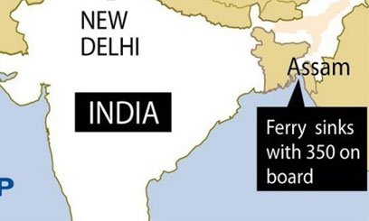 At least 103 people have died after a ferry capsized during a storm in north-eastern India