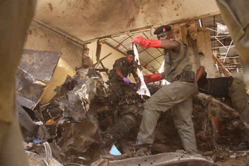 At least six people have been killed in two explosions at the offices of major Nigerian daily ThisDay