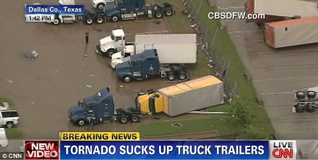 Dallas tornado tosses trucks across the skies as dangerous twister targets Texas