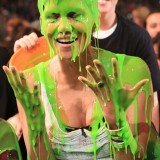 Halle Berry was the first star to fall victim of the awful green goo at the 2012 Nickelodeon Kids' Choice Awards in Los Angeles