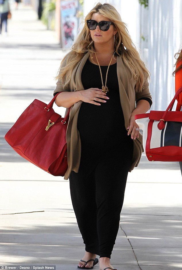 Jessica Simpson is due to give birth any day now, but she wants to world to know she is still very much pregnant