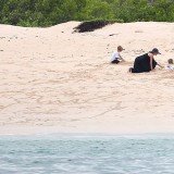 Last weekend, the newly engaged Angelina Jolie and Brad Pitt and their brood enjoyed a day on Galapagos Islands beach