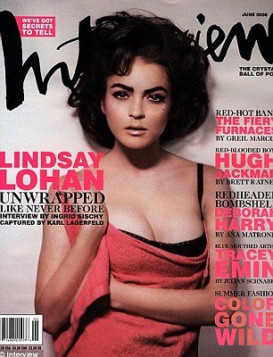 Lindsay Lohan was just 19 when she posed as Elizabeth Taylor  for the June issue of Interview magazine