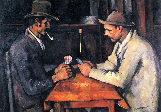 Paul Cezanne's painting Two Card Players is said to have been sold for $250 million