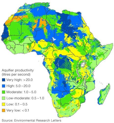 Scientists have mapped in detail the amount and potential yield of this groundwater resource across Africa