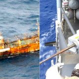 The US Coast Guard has used cannon to sink the Japanese ghost ship that drifted to Alaska after the 2011 tsunami