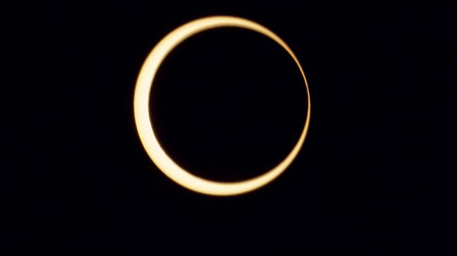 An "annular eclipse" has been viewed across a swathe of the Earth stretching across the Pacific from Asia to the western US