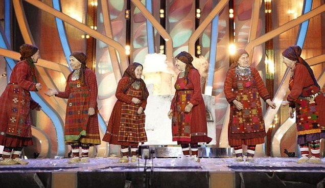 Buranova Babushkas, a group comprises six pensioners from a church choir in rural Russia, will perform Party for Everyone, a cross between a traditional folk tune and a dance track