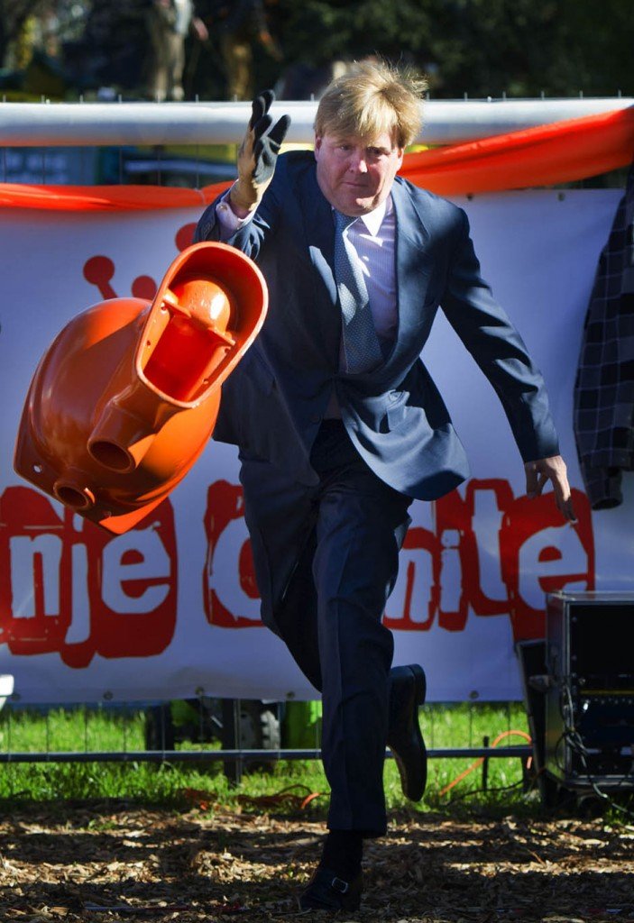 Crown Prince Willem-Alexander, the heir to the Dutch throne, made a media splash by hurling a toilet for fun in a contest recently
