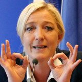 Marine Le Pen told a rally of her National Front party that she could back neither incumbent Nicolas Sarkozy nor Socialist Francois Hollande and told supporters to follow their conscience