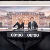 President Nicolas Sarkozy and his rival Francois Hollande have traded insults in their only TV debate of the election campaign