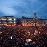Tens of thousands of people have protested in capital Madrid and in a number of Spanish cities to mark the first anniversary of the "Indignants" movement