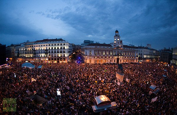 Tens of thousands of people have protested in capital Madrid and in a number of Spanish cities to mark the first anniversary of the "Indignants" movement