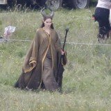 Angelina Jolie is certainly in need of regular touch-ups for her latest role and was spotted being pampered on the set of Maleficent in Buckinghamshire