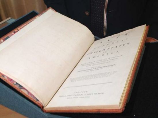 George Washington's personal copy of the US constitution has sold for almost $10 million