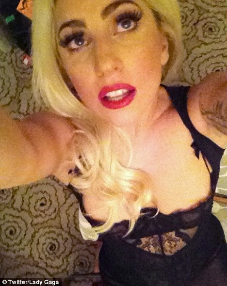 Lady Gaga arrived in Melbourne and treated fans to a sneak peek of herself in her lacy lingerie