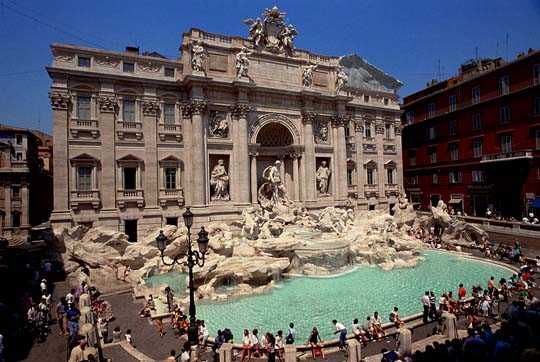 Rome's iconic Fontana di Trevi appears to be the latest monument to show its age as chunks of plaster and stucco have been falling from the structure