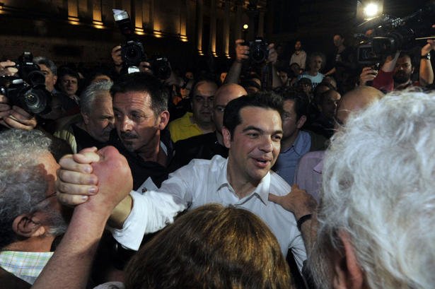 Syriza, the anti-bailout bloc which surged to second place in May, held its final rally in Athens on Thursday