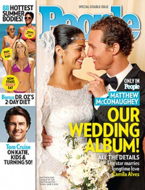 The first picture from Matthew and Camila McConaughey’s intimate wedding has been revealed on the cover of People magazine