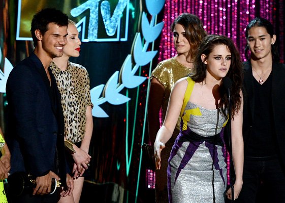 Twilight took home the Best Movie Award from MTV Movie Awards 2012 for the fourth year running