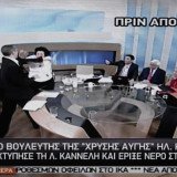 When Liana Kanelli of the Greek Communist party, the KKE, apparently threw a newspaper at him, Ilias Kasidiaris responded by slapping her around the face with three right-left blows