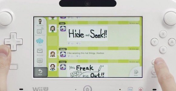 Wii U console will promote the Miiverse in which users can see what others are playing, share self-created game content and swap gaming tips