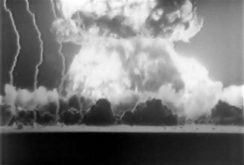Atom blast at Yucca Flat, Nevada, March 17, 1953