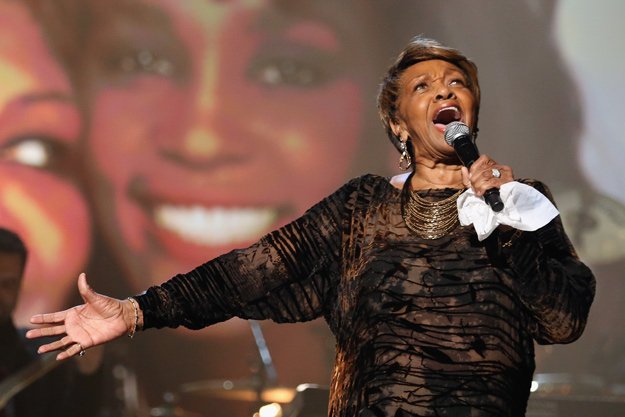 Cissy Houston honored her daughter Whitney Houston with a rousing rendition of Bridge Over Troubled Water at the BET Awards 