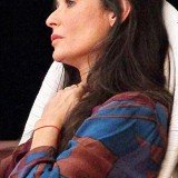 Demi Moore was spotted showing the strain of the family drama on the set of her new movie Very Good Girls in Brooklyn