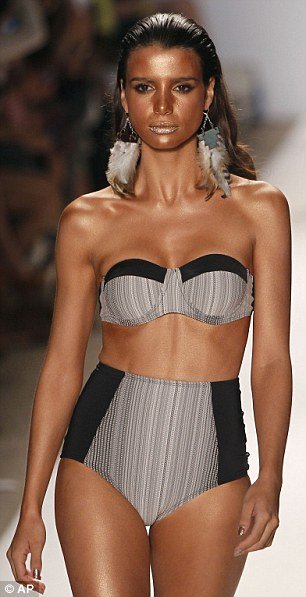 High waisted L Space bikini gives a glimpse into the next summer trends at Mercedes Benz Swim Fashion week in Miami 