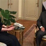Hillary Clinton has held her first meeting with new Egypt’s President Mohammed Mursi