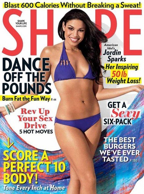 Jordin Sparks has shown off her new slimline figure on the cover of Shape magazine