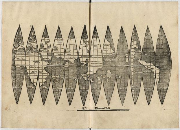 The map, by the famous cartographer Martin Waldseemuller, is credited with being the first to document and name the newly-discovered land of America