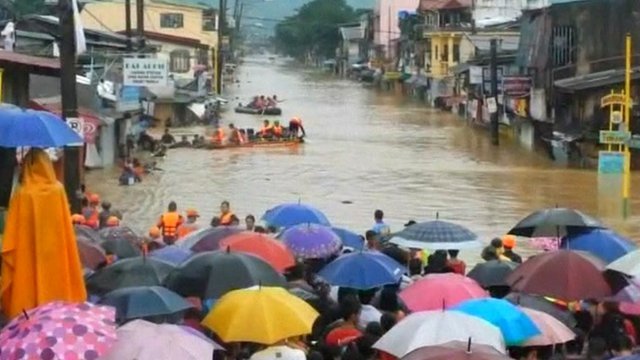 At least 16 people have died in severe floods in Philippine capital, Manila