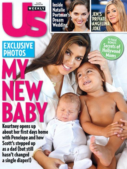 Kourtney Kardashian has delighted her millions of fans by introducing her little girl Penelope Scotland Disick on the front of Us Weekly magazine