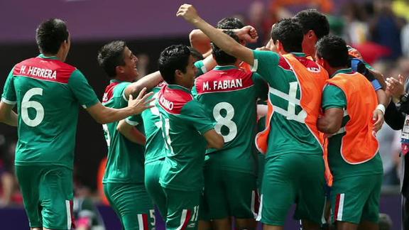 Mexico has beaten Brazil with 2-1 at Wembley and has won the men's Olympic football gold medal for the first time