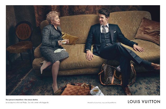Michael Phelps stars alongside former Soviet gymnast Larisa Latynina in Louis Vuitton's latest Core Values campaign