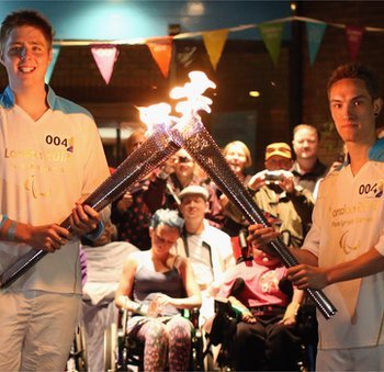 Paralympic torch has reached outer London as part of a 24-hour relay to herald the start of the 2012 Games