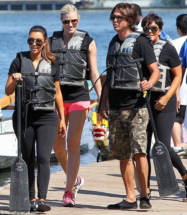 Kim Kardashian and her family prepare to compete in the Miami Dragon Boat Festival